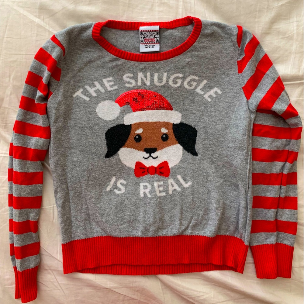 Kids Ugly Christmas Sweater, size M (7-8)